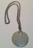 Nickel plated necklace with a Bullshead Five Cents Pendant