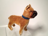 Steiff Sarras Mohair Boxer Dog Blue Collar And Silver Ear Button