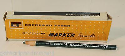 Eberhard Faber EF Marker Pencils China Markers Green Total of 10 Vintage!!!