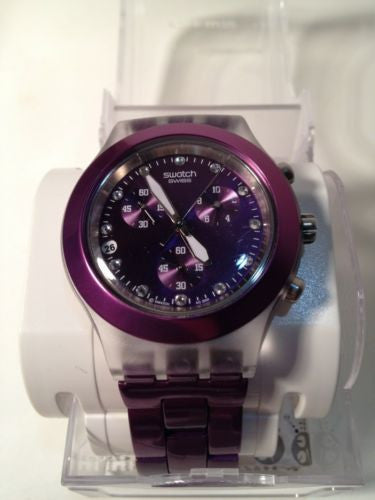 Purple Irony Swatch Swatch Full Blooded Blueberry Irony Watch