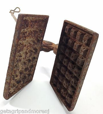 Forged Iron Long Handle Waffle Maker with Handle Lock Primitive