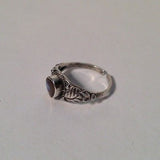 Sterling Silver Cute Fire Opal Tear Drop Ring Size 3.5