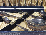 EPNS SILVER Plate Flatware Dessert Set in Original Box Vintage England