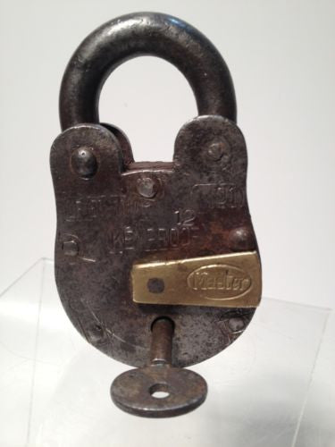 Master PADLOCK No. 1 Iron And Brass Thief Proof Lock & Key Possible Repro? Cool!