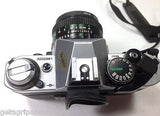 Canon AE-1 35mm Film Camera,30 DX Sunpak Flash & Tokina 35-200 Lense with Case