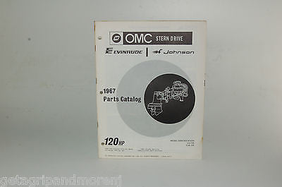 1967 EVINRUDE Parts Catalog 120 HP OMC Stern Drive