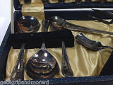 EPNS SILVER Plate Flatware Dessert Set in Original Box Vintage England