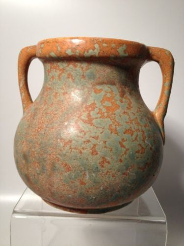 Burly and Winters Crookville Red and Aqua Vase