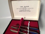 Chit Vanich Brass Vintage Petite Painted Knives 3 pieces from Bangkok, Thailand
